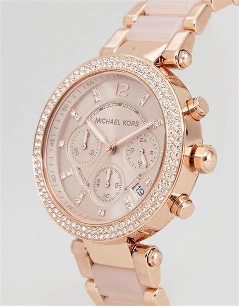 michael kors mk5896 parker chronograph damen 39mm 10atm|michael kors parker rose goldtone.